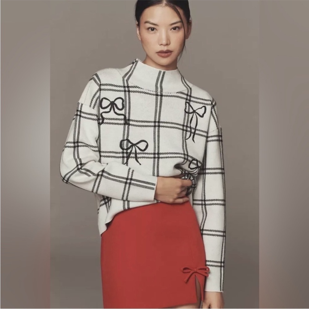 Anthropologie x Maeve Cary’s Mock-Neck Sweater Size XXS NWOT